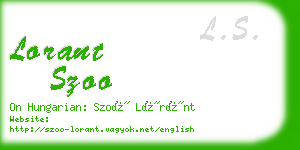 lorant szoo business card